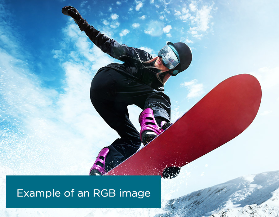 Example of the same image set to RGB